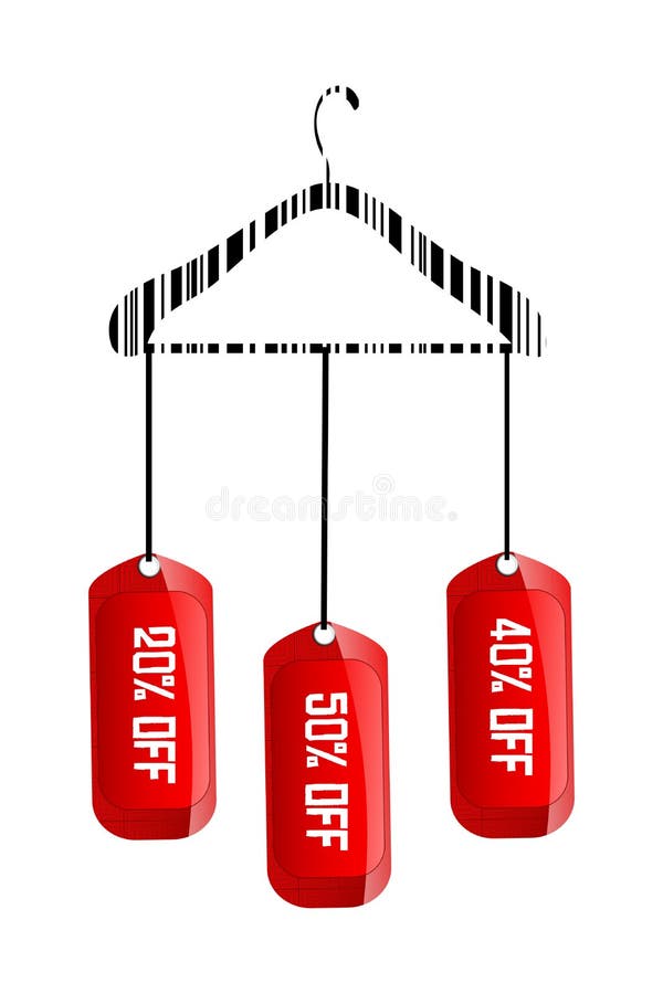 Discount tags with hanger