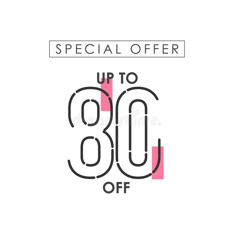 Discount Up To 80 Off Special Offer Vector Template Design Illustration ...