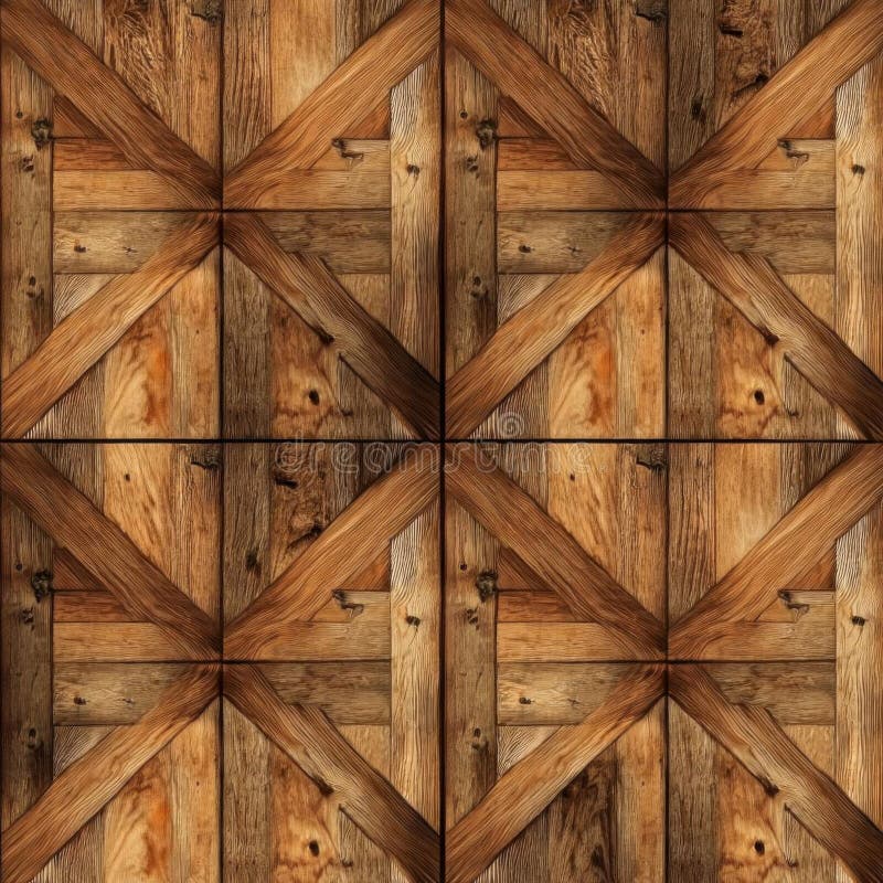 Discover intricate wood parquet, geometric patterns in rustic brown tones vector illustration