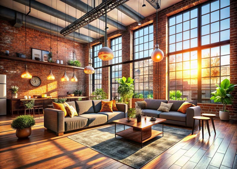 Abstract Art Inspiration: 7 Painting Ideas Matching Home Color Palette - Apartment Interior Design With Exposed Textures Inspiration