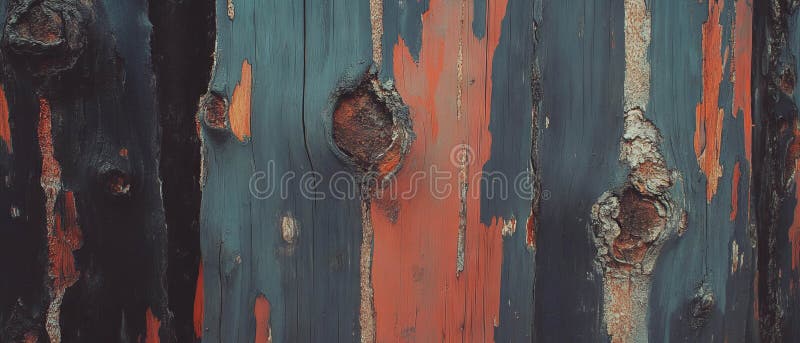 Discovering the beauty of oil-painted wood grain with rich colors and smooth textures stock illustration