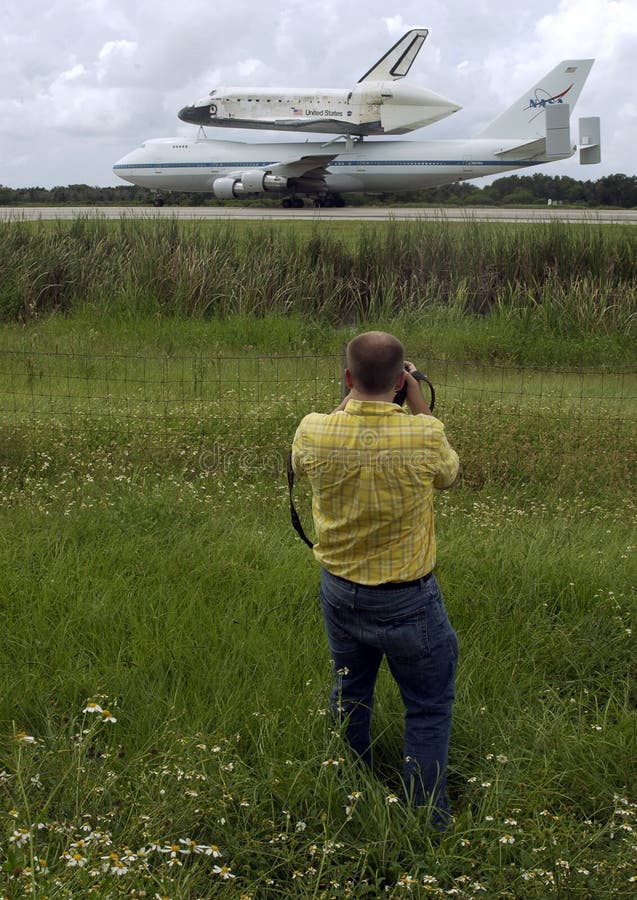 Discovery arrival stock images
