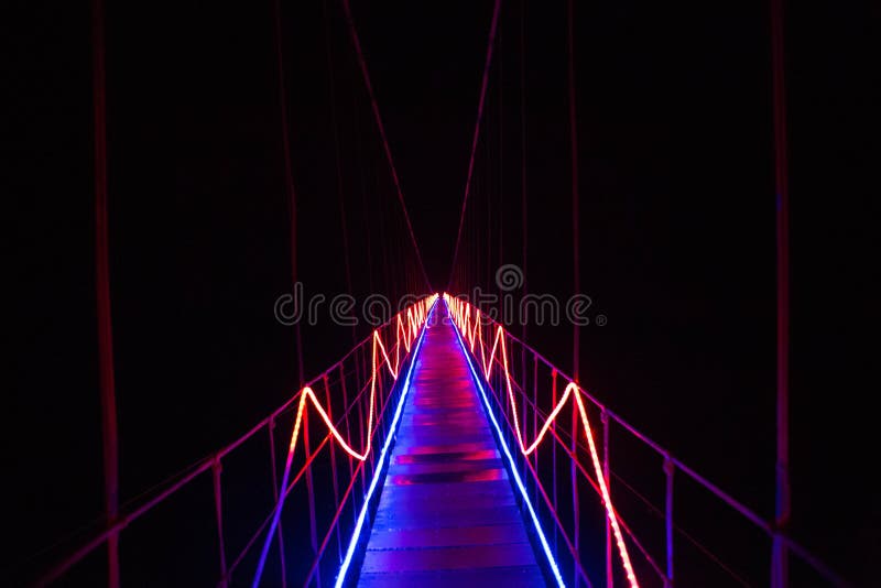 Discovery concept of neon bridge leads to empty darkness