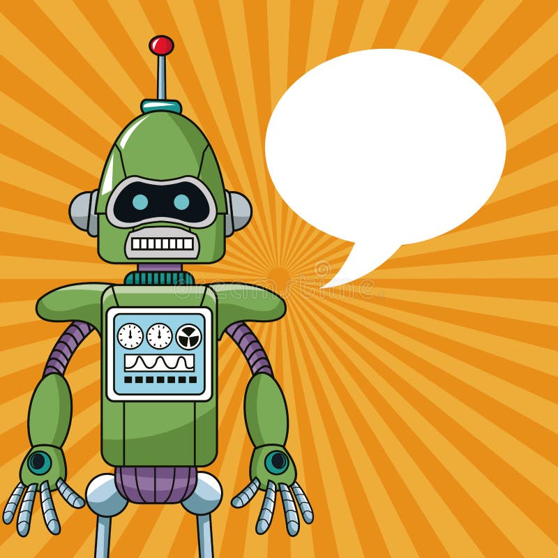 Discurso de la burbuja de la ingeniería de la máquina del robot ilustración del vector Discurso de la burbuja de la ingeniería de la máquina del robot ilustración del vector