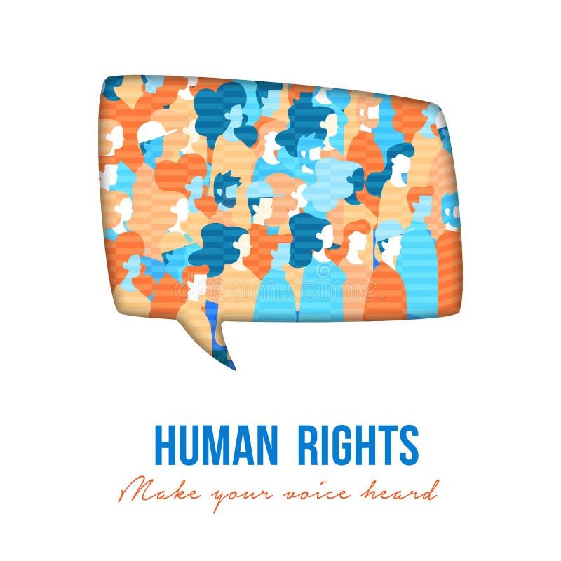 Discurso del grupo de la gente de los derechos humanos buble