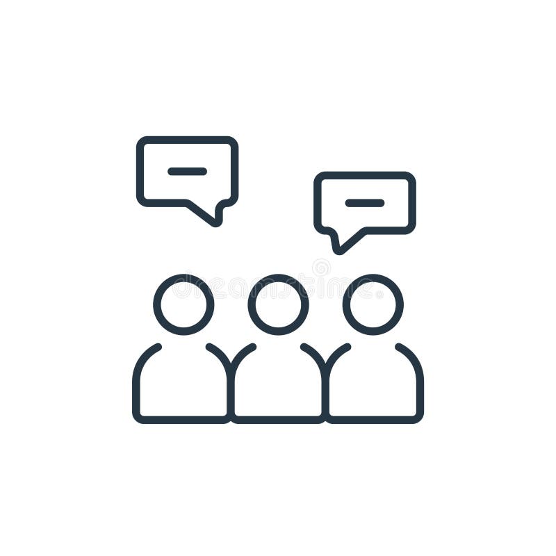 Discuss Icon Vector from Business Collection. Thin Line Discuss Outline
