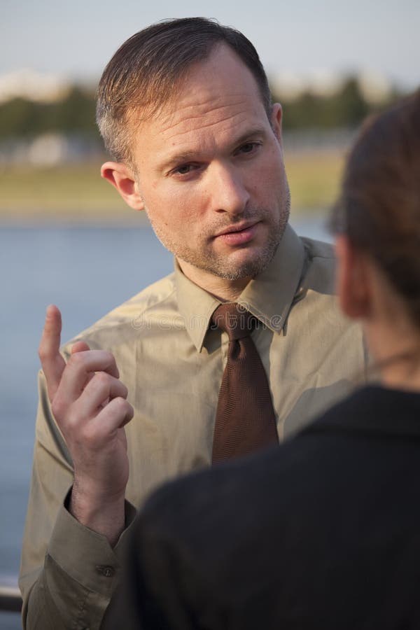 Discussion on the street