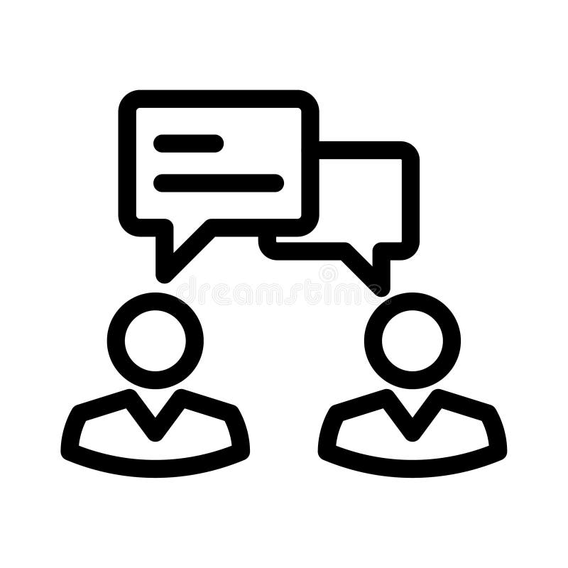 Discussion Thin Line Vector Icon Stock Vector Illustration of dialog, discussion 153544703