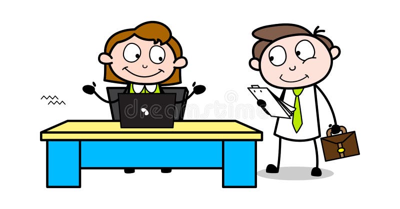 Discutiendo Sobre El Trabajo De Office - Ilustración Del Vector De Dibujos  Animados De Los Empleados De Office Ilustración del Vector - Ilustración de  persona, oficina: 154770528