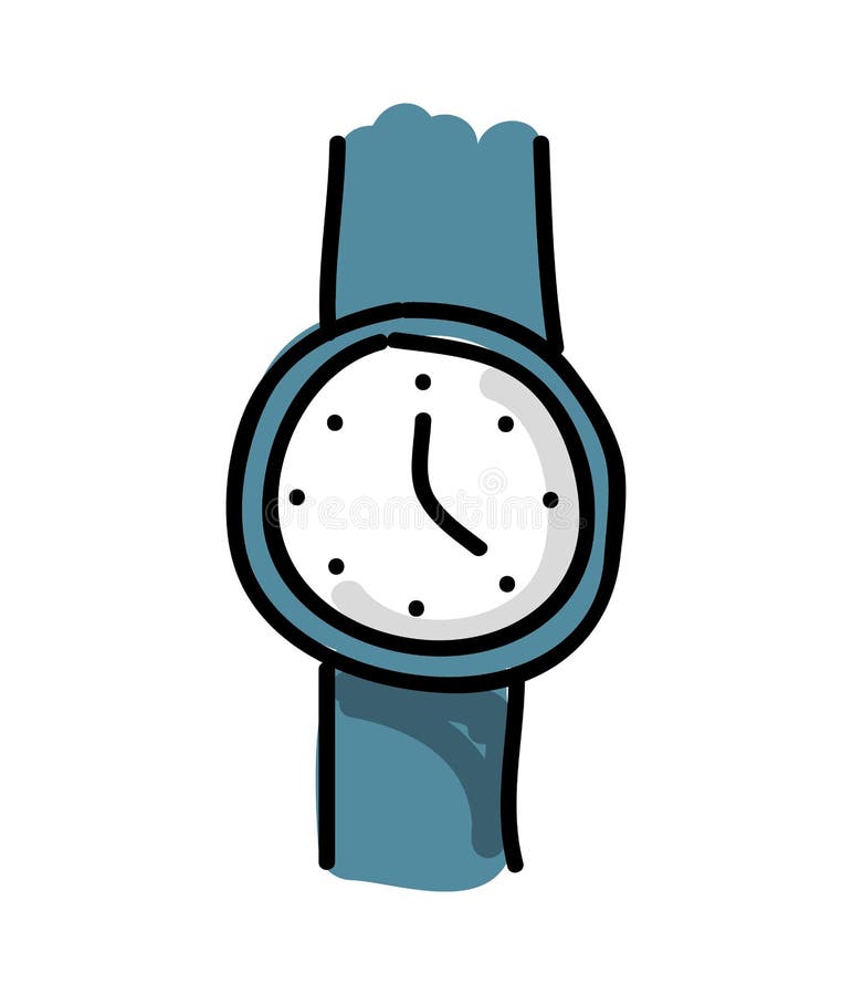 DiseÃ±o Aislado Dibujo Del Icono Del Reloj De La Mano Stock de ...