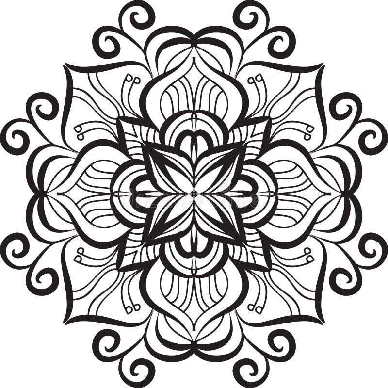 Diseño Creativo De Mandala. Mandalamandalas En Blanco Y Negro Para Libro De  Colores. Stock de ilustración - Ilustración de padre, junto: 187057600