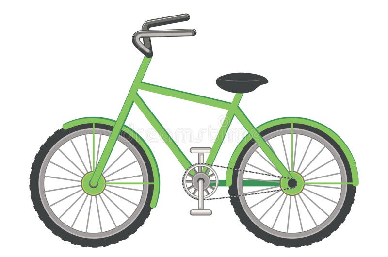 Bicicleta De Dibujos Animados De Colores, Ilustración De Diseño Simple ...