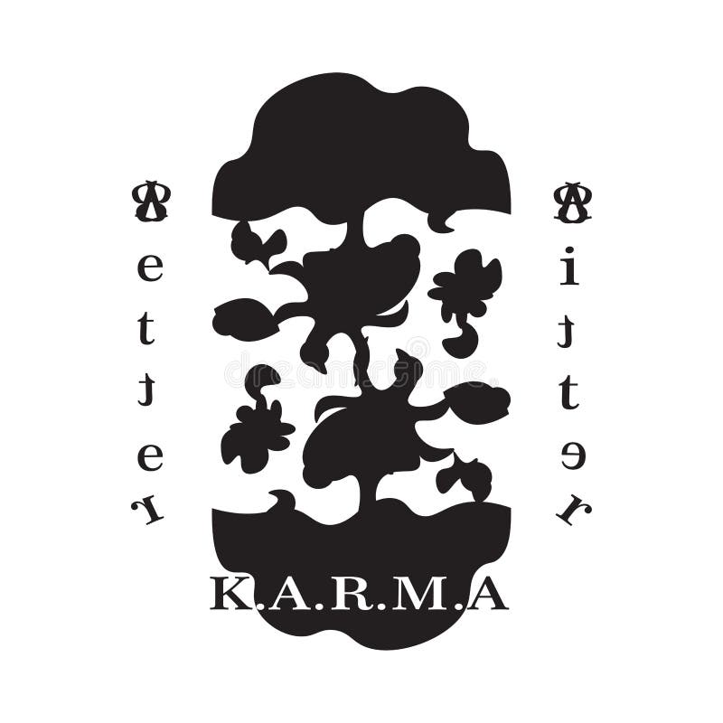 Diseño de camiseta karma ilustración del vector. Ilustración de cubo -  219589857