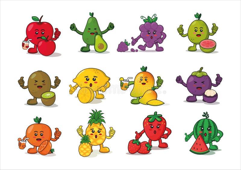 Diseño De Carácter De Fruta Tierno. Ilustración De Dibujos Animados Diseño Agua Manzana Melón Guayaba Kiwi Mango Aguacate Fresa Pi Ilustración del Vector - Ilustración de frugalidad, lindo: 189489206 Diseño De Carácter De Fruta Tierno. Ilustración De Dibujos Animados Diseño Agua Manzana Melón Guayaba Kiwi Mango Aguacate Fresa Pi Ilustración del Vector - Ilustración de frugalidad, lindo: 189489206