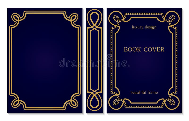 Diseño De Portada Vintage Para Libro. Encuadernación De Libros Clásicos.  Conjunto De Marco Decorativo De Oro Vintage O Borde. Deco Ilustración del  Vector - Ilustración de decorativo, dorado: 204672255