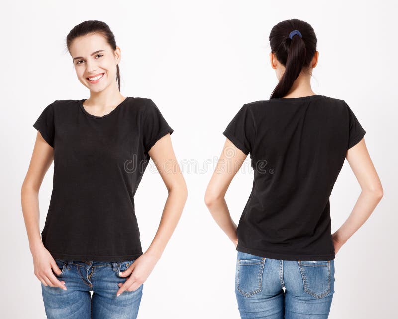 Concepto De Diseño T-shirt - Mujer En La Camiseta Blanca En Blanco