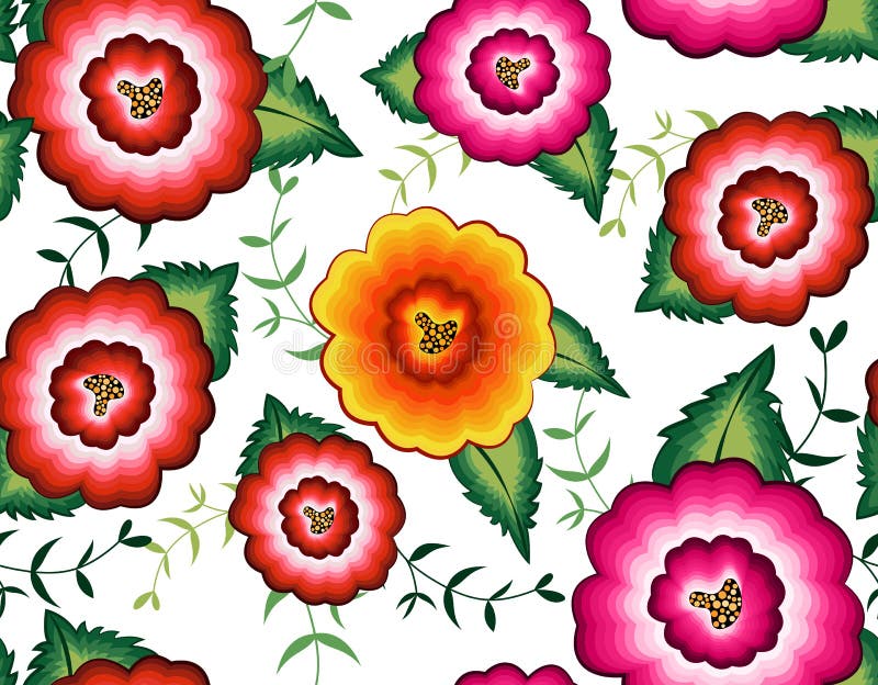 Diseño De Moda Folclórica De Flores Nativas Coloridas Y Estampado Floral  Mexicano Sin Costura. Estilo Textil Tradicional Bordado Ilustración del  Vector - Ilustración de colorido, oaxaca: 242299148