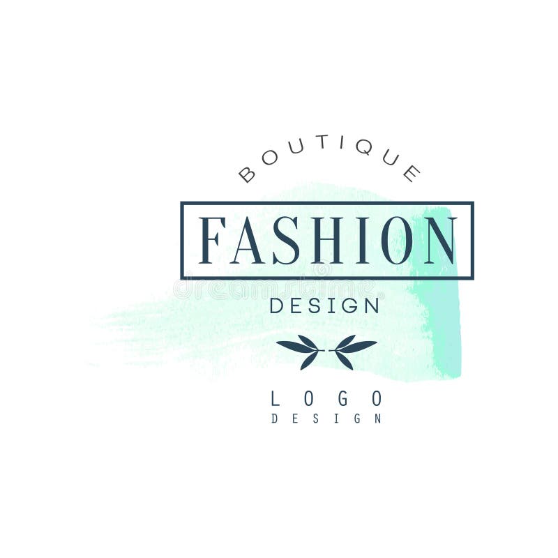 Diseño Del Logotipo Del Boutique De La Moda, Insignia Para La Tienda De Ropa, Salón De Belleza del Vector - Ilustración de azul, insignia: 103376466
