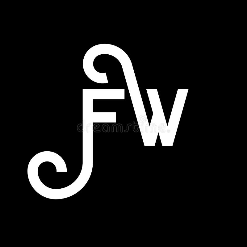 A merced de represa concierto Diseño Del Logotipo De Letra Fw En Fondo Negro. Concepto Del Logotipo De La  Carta De Las Iniciales Creativas De Fw. Diseño De Letr Ilustración del  Vector - Ilustración de carta, multimedias: