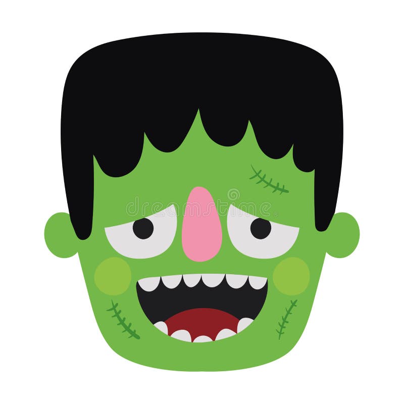 Diseño Vectorial De Dibujos Animados De Halloween Frankenstein Ilustración  del Vector - Ilustración de aislado, tradicional: 195438950