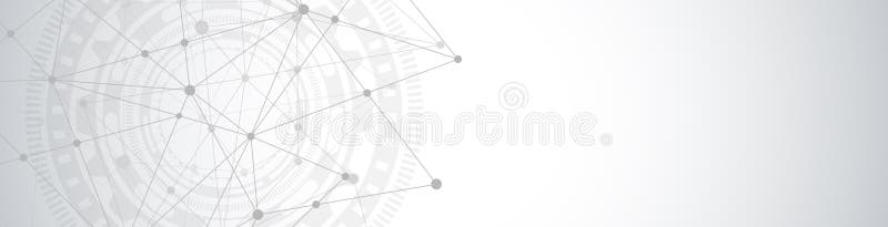 Dise?o del jefe o de la bandera de la p?gina web con el fondo geom?trico abstracto y puntos y l?neas de conexi?n Red global libre illustration Dise?o del jefe o de la bandera de la p?gina web con el fondo geom?trico abstracto y puntos y l?neas de conexi?n Red global libre illustration