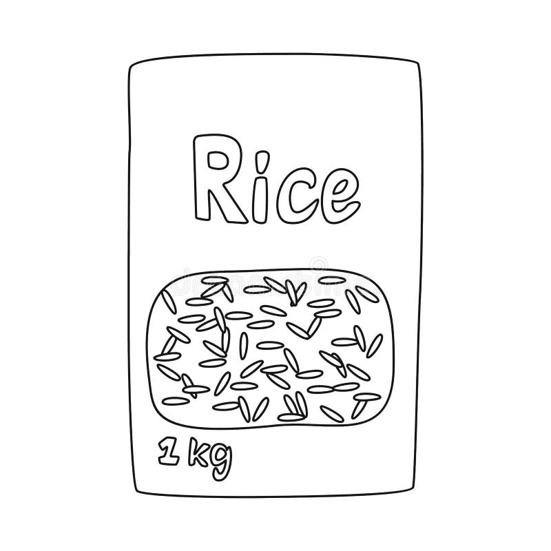 Paquete del arroz 3D stock de ilustración. Ilustración de empaquetado -  46673899