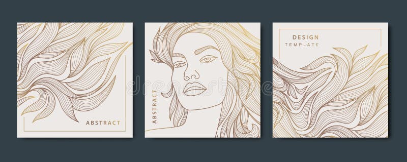 Disegnaggio di una linea di facciata vettoriale bellezza logo naturalezza logogeno femmina di salatini. illustrazioni floreali di royalty illustrazione gratis