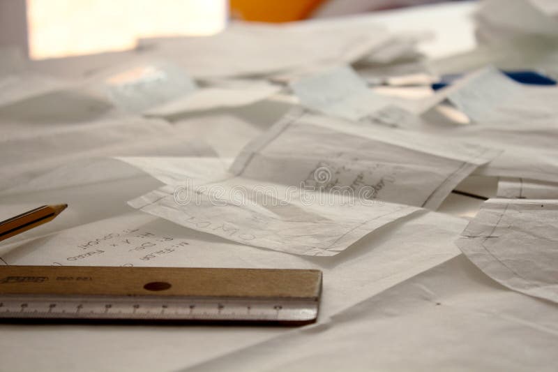 Disegni dei modelli di cucito immagini stock Disegni dei modelli di cucito immagini stock