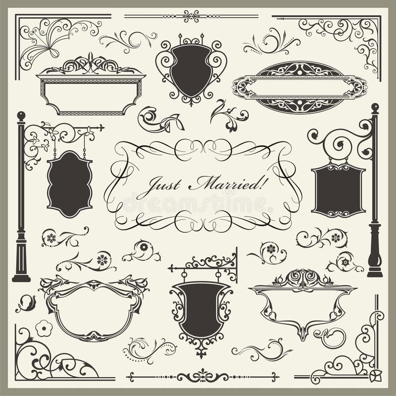 Disegni squisiti della decorazione della pagina e del Ornamental illustrazione vettoriale Disegni squisiti della decorazione della pagina e del Ornamental illustrazione vettoriale