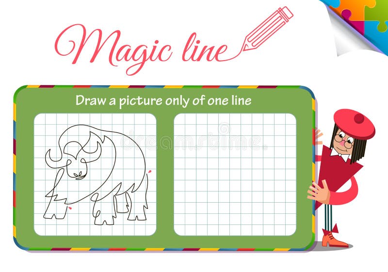 Disegni un'immagine soltanto di una linea bufalo illustrazione vettoriale Disegni un'immagine soltanto di una linea bufalo illustrazione vettoriale