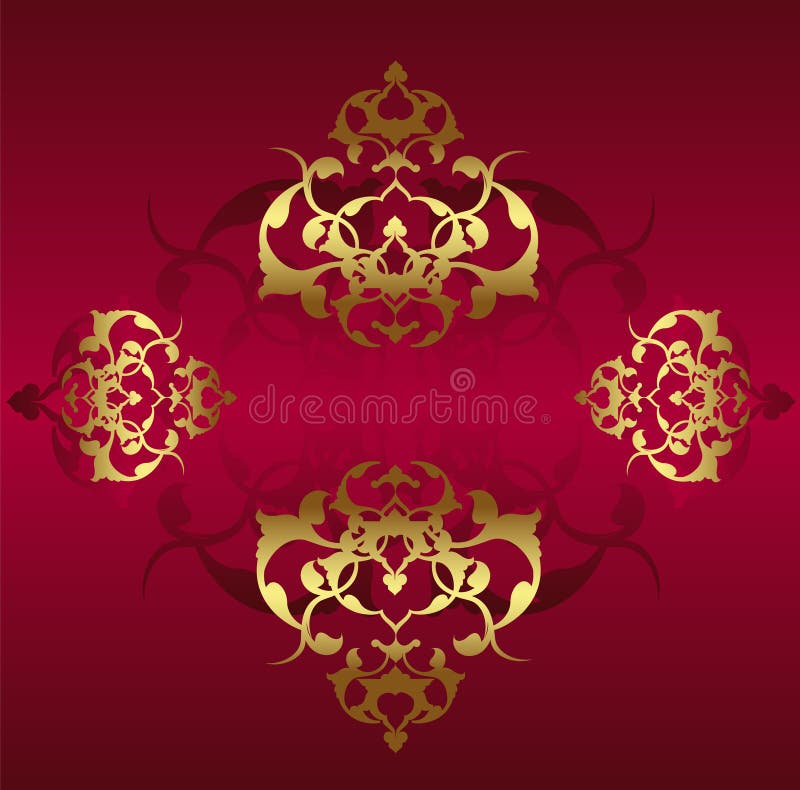 Disegno Pulito Dell'ottomano Tradizionale Illustrazione Vettoriale