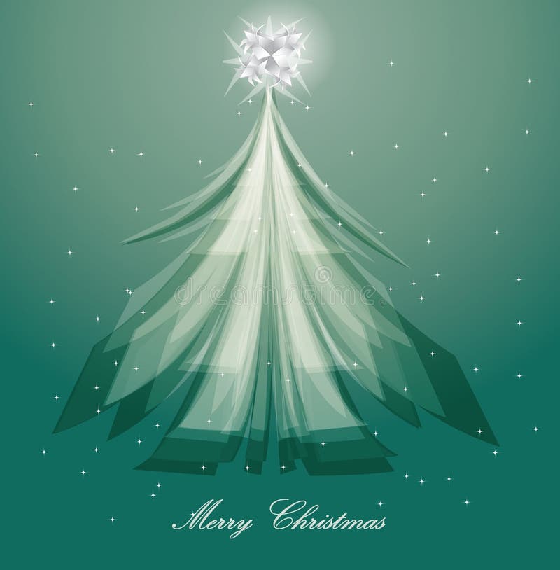 Disegno artistico dell'albero di Natale su priorità bassa blu