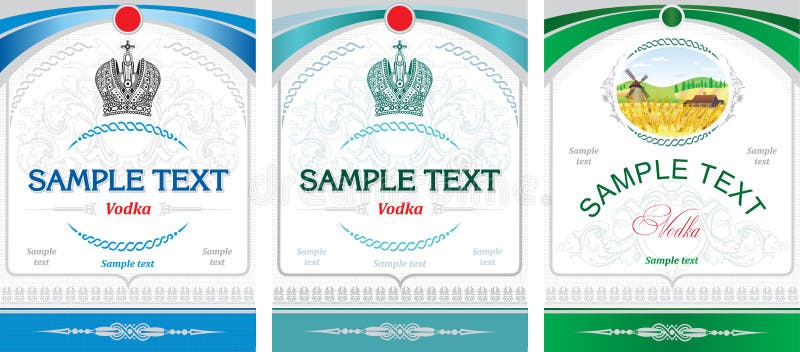 Disegno del contrassegno - vodka royalty illustrazione gratis Disegno del contrassegno - vodka royalty illustrazione gratis