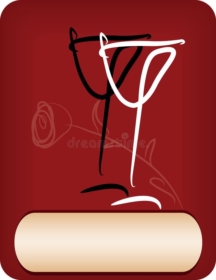 Disegno della lista di vino illustrazione vettoriale Disegno della lista di vino illustrazione vettoriale