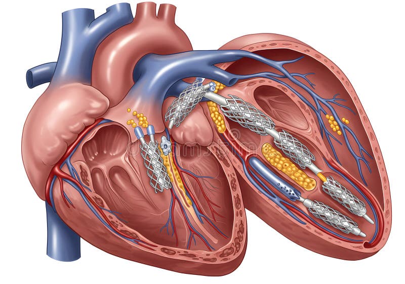 Disegno di anatomia cardiaca umana illustrazione vettoriale