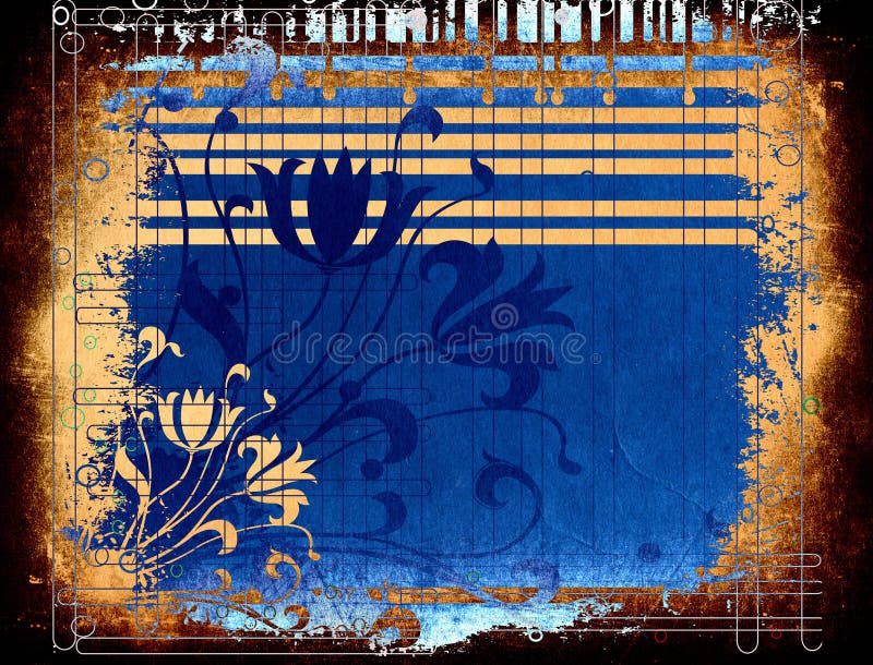 Disegno di Grunge con i fiori royalty illustrazione gratis Disegno di Grunge con i fiori royalty illustrazione gratis