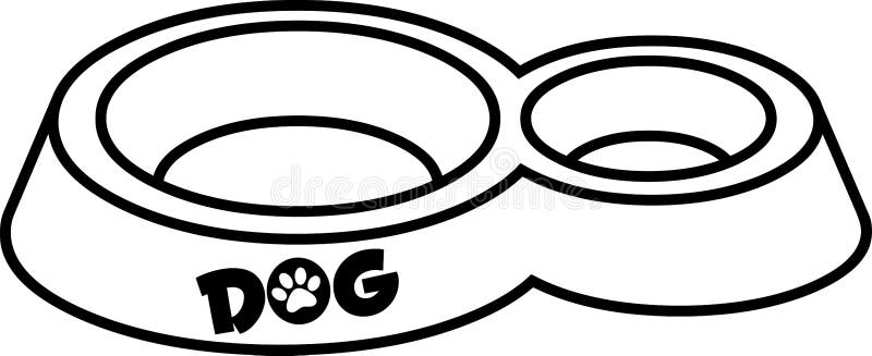 Disegno a Mano Di Una Ciotola Per Cani Illustrazione Vettoriale -  Illustrazione di sfondo, ciotola: 216015105