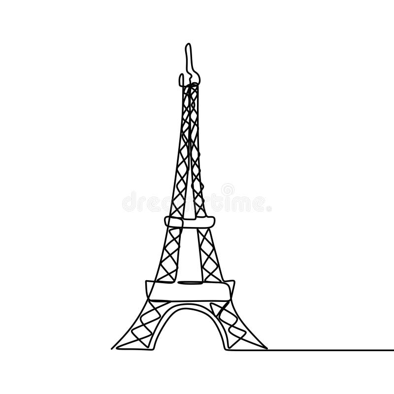 Disegno A Tratteggio Della Torre Eiffel Una Illustrazione Vettoriale Illustrazione Di Profilo Eiffel
