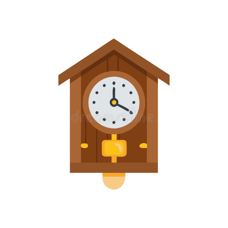 Disegno unico di orologeria in legno illustrazione di stock