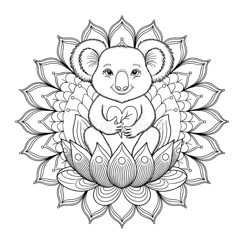 Disegno vettoriale mandala con pattern floreali perfetti per le pagine colorate illustrazione di stock