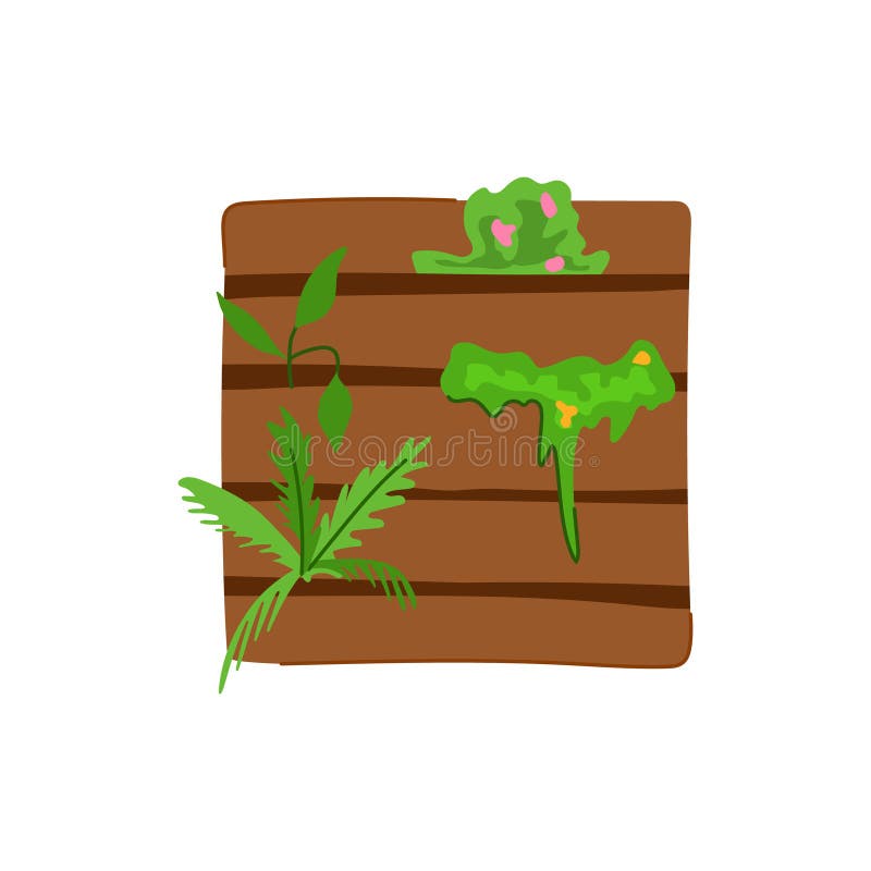 Disegno vettoriale vettoriale verticale di vignette per giardini interni royalty illustrazione gratis