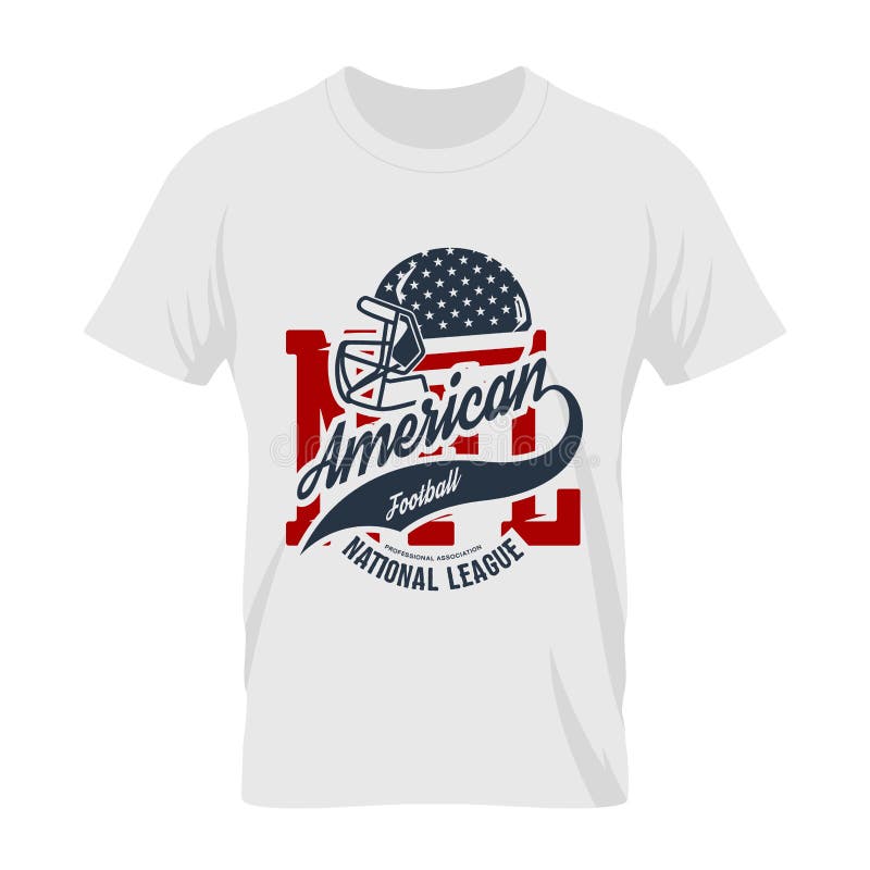 Diseño americano del vector de la impresión de la camiseta del casco de fútbol americano en el fondo blanco ilustración del vector Diseño americano del vector de la impresión de la camiseta del casco de fútbol americano en el fondo blanco ilustración del vector
