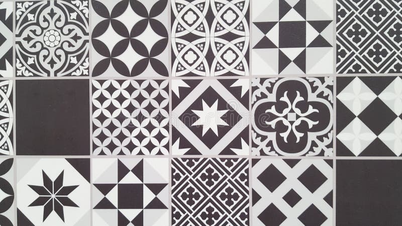 Diseño blanco y negro inconsútil de la teja de Lisboa del modelo portugués de las tejas en el vintage de Azulejos geométrico foto de archivo Diseño blanco y negro inconsútil de la teja de Lisboa del modelo portugués de las tejas en el vintage de Azulejos geométrico foto de archivo