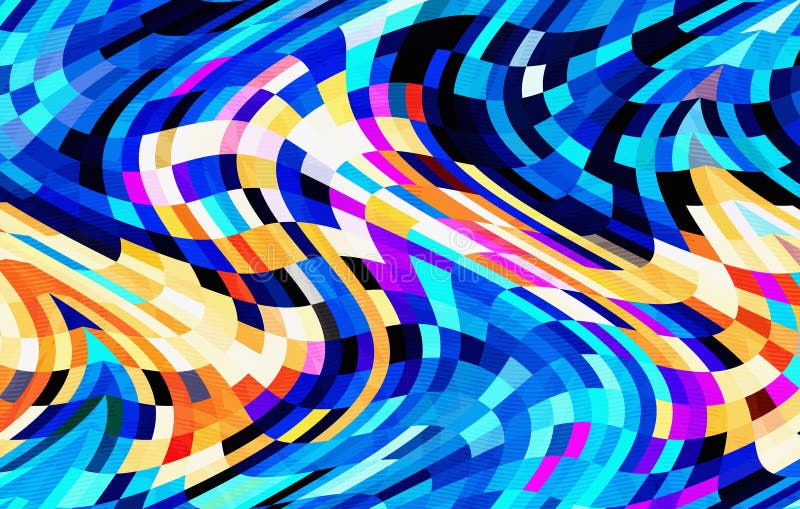 Diseño colorido abstracto del modelo que agita ilustración del vector Diseño colorido abstracto del modelo que agita ilustración del vector