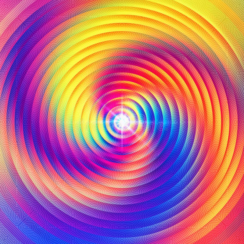 Diseño colorido abstracto espiritual de la meditación stock de ilustración Diseño colorido abstracto espiritual de la meditación stock de ilustración