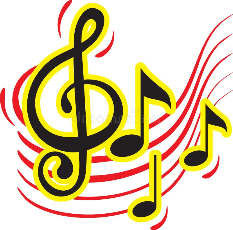 Diseño colorido de la muestra de la música stock de ilustración Diseño colorido de la muestra de la música stock de ilustración