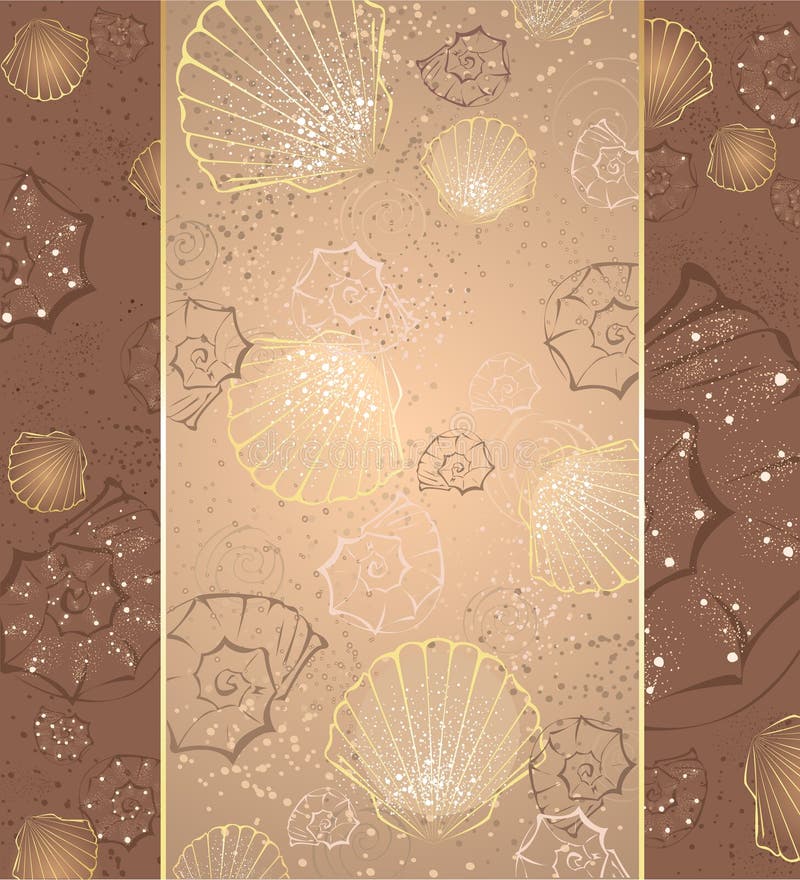Diseño con los seashells ilustración del vector Diseño con los seashells ilustración del vector