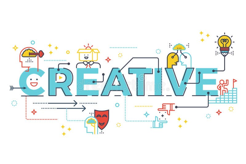 Diseño Creativo De La Tipografía De Las Letras De La Palabra