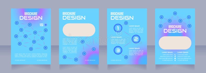 Diseño de folletos en blanco de gestión de ecommerce