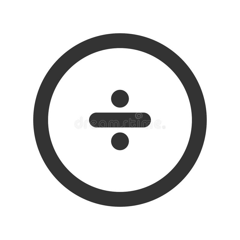 Diseño De Ilustración De Signo De División, Símbolo Matemático, Vector